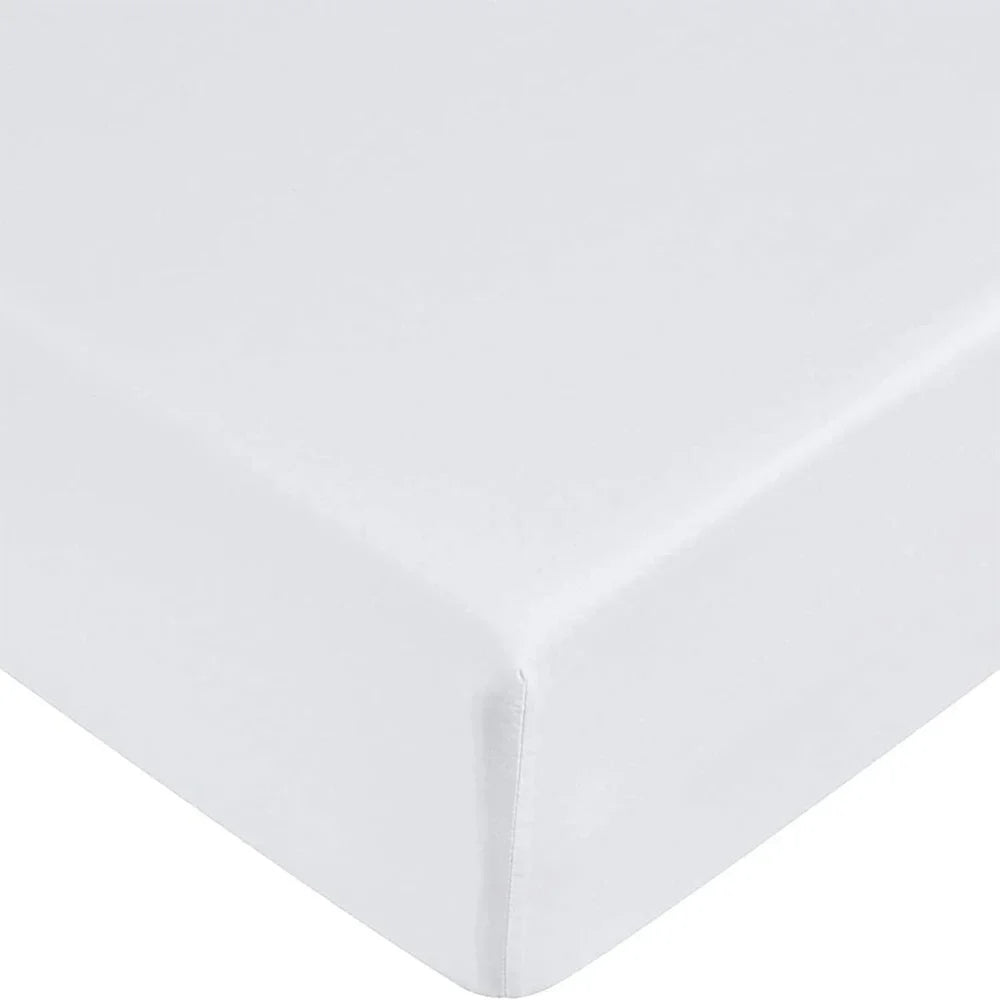 Soft and Easy Care White Deep Fitted Sheets - 30cm/12" Depth