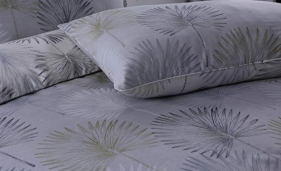 Soft silver Oxford pillowcases for double bed