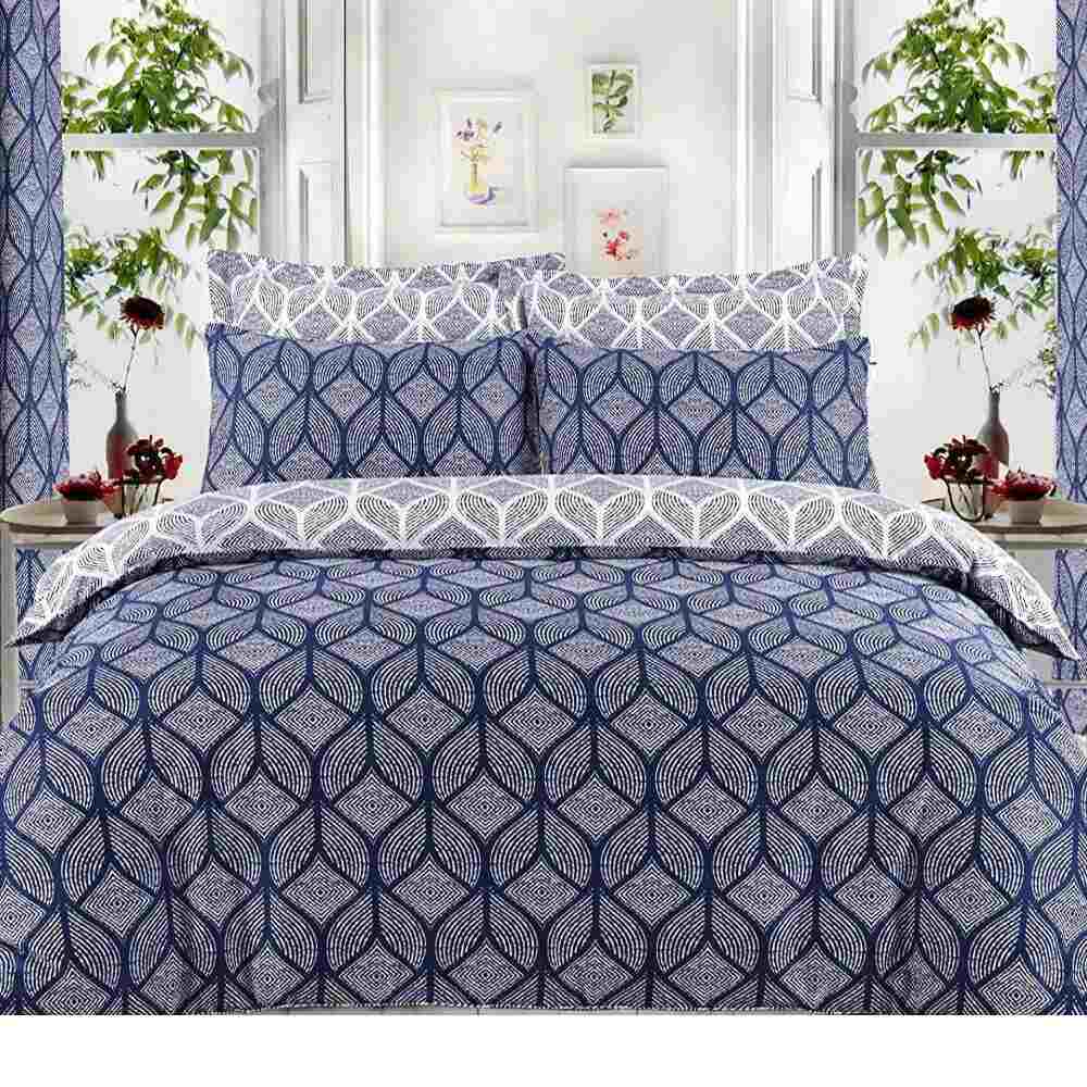 Ultra Soft 100% Egyptian Cotton Marta Blue Duvet Cover – UK