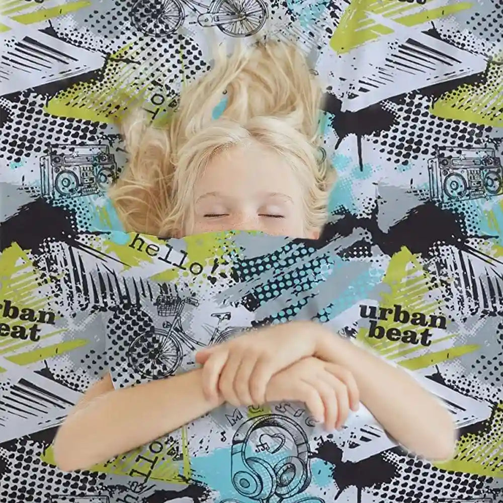 Urban Beats Toddler Bedding Set | Complete Bedding with Bedsheet