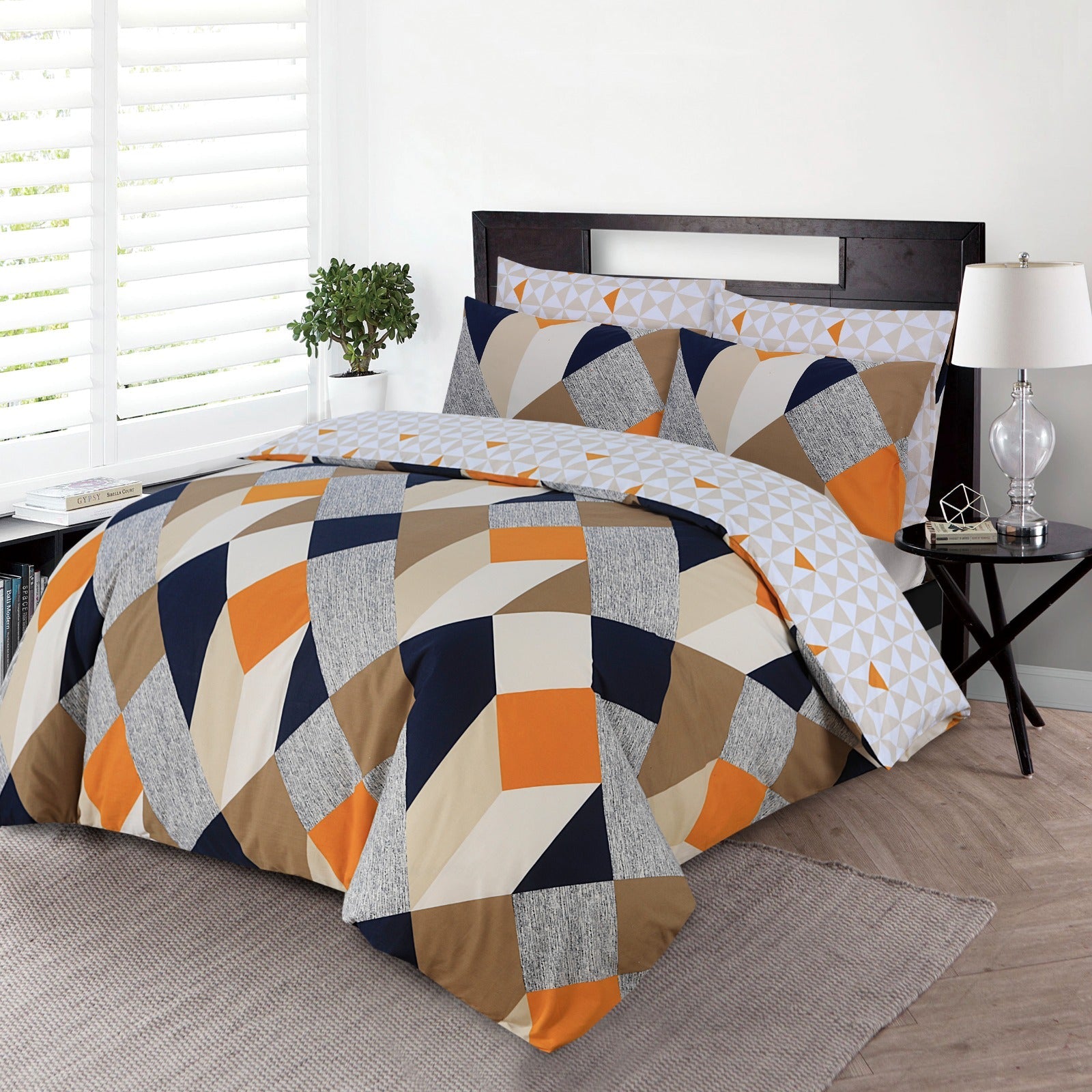 Pure Cotton Printed Duvet Cover Set - Premium Quality - Geometric 3D MODAWAVE