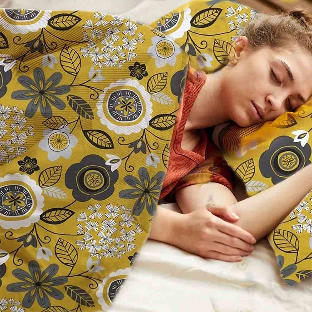 affordable luxury duvet cover mustard