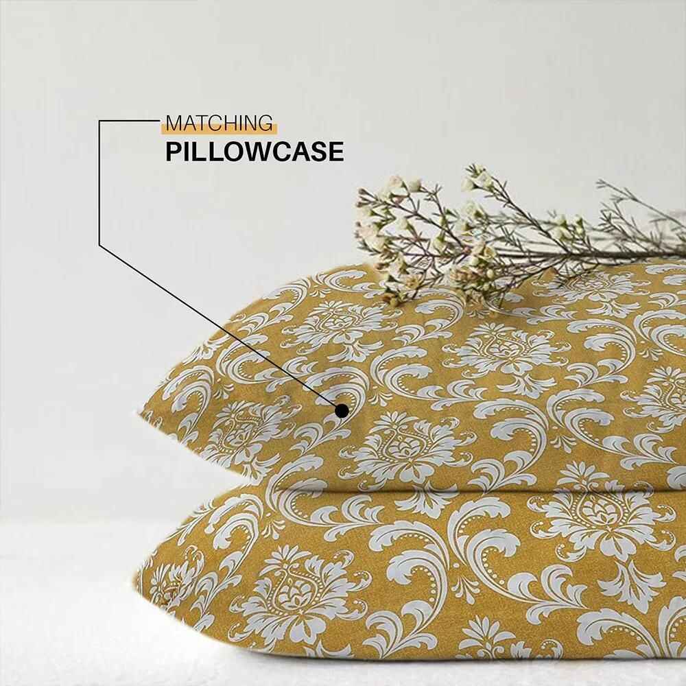 best quality mustard cotton duvet cover UK