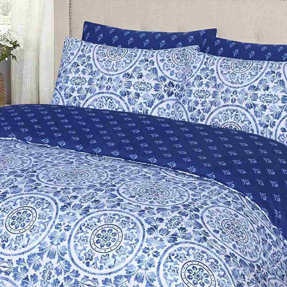 breathable cotton duvet cover with Greek design