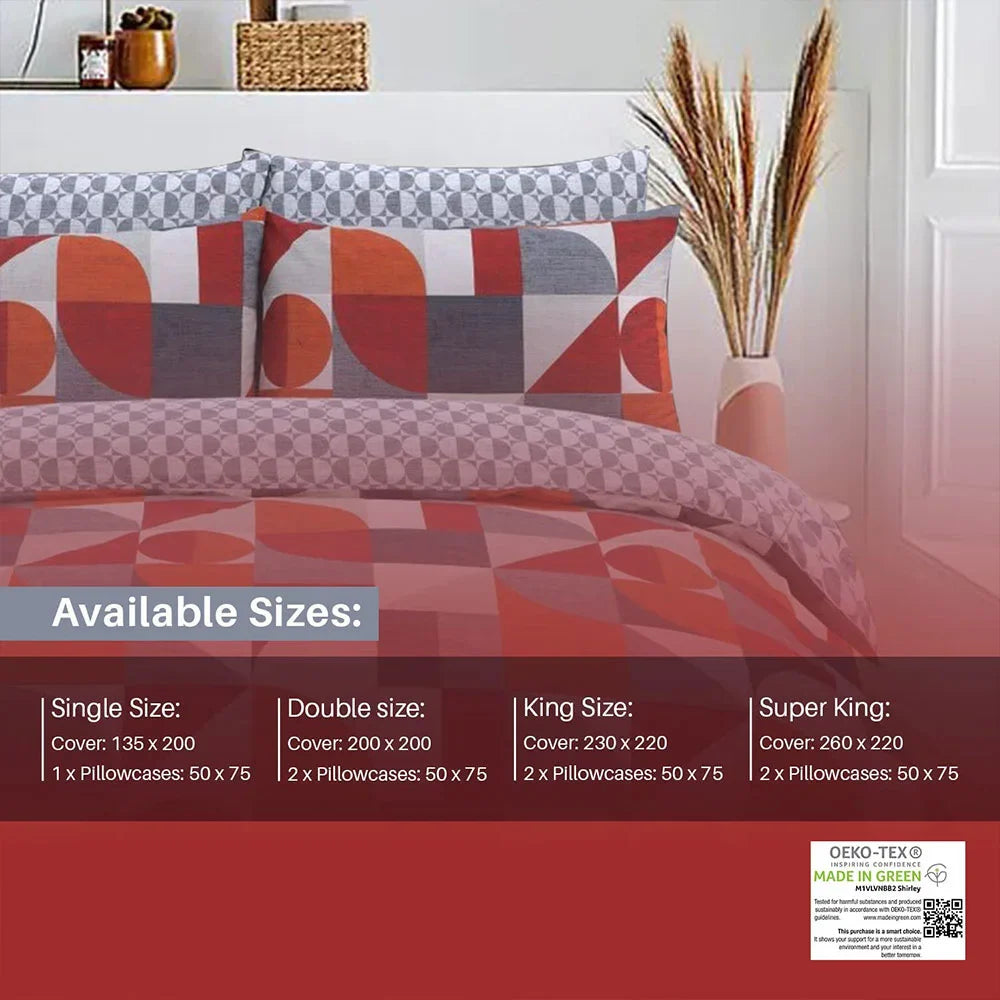 breathable cotton duvet set with abstract patterns