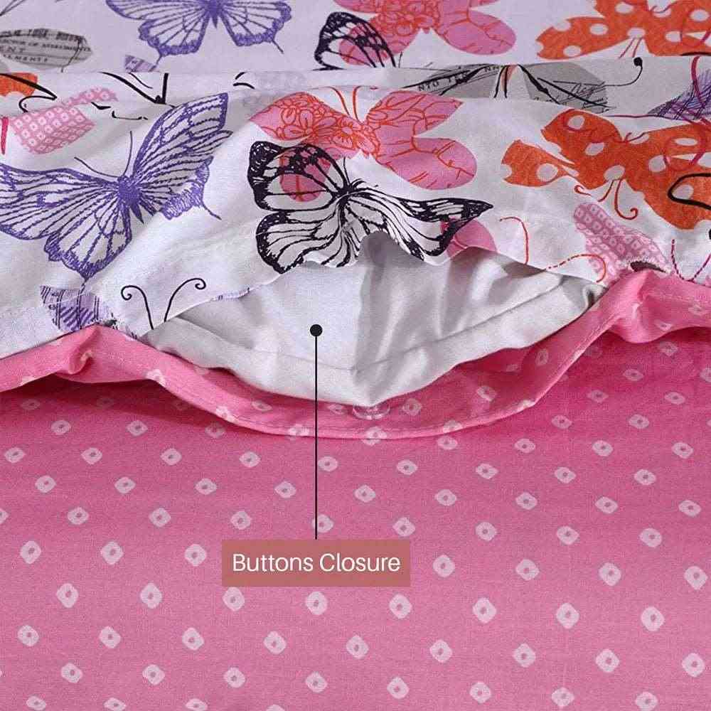 complete kids bedding set with bedsheet in butterfly print