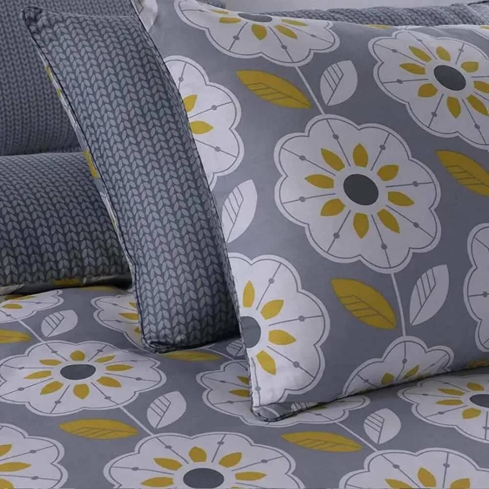 luxury daffodil print egyptian cotton duvet cover