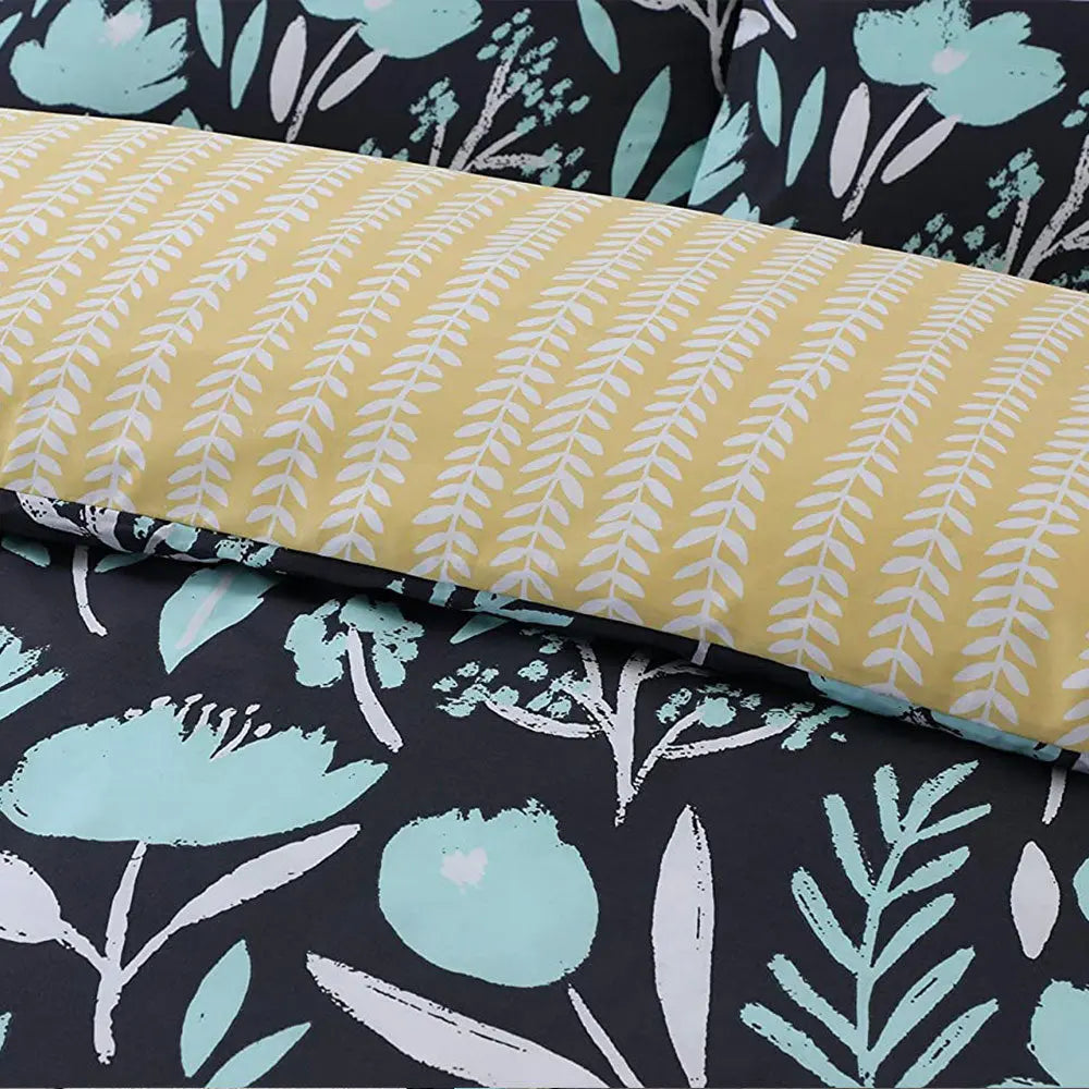 easy care botanic style polycotton duvet cover set