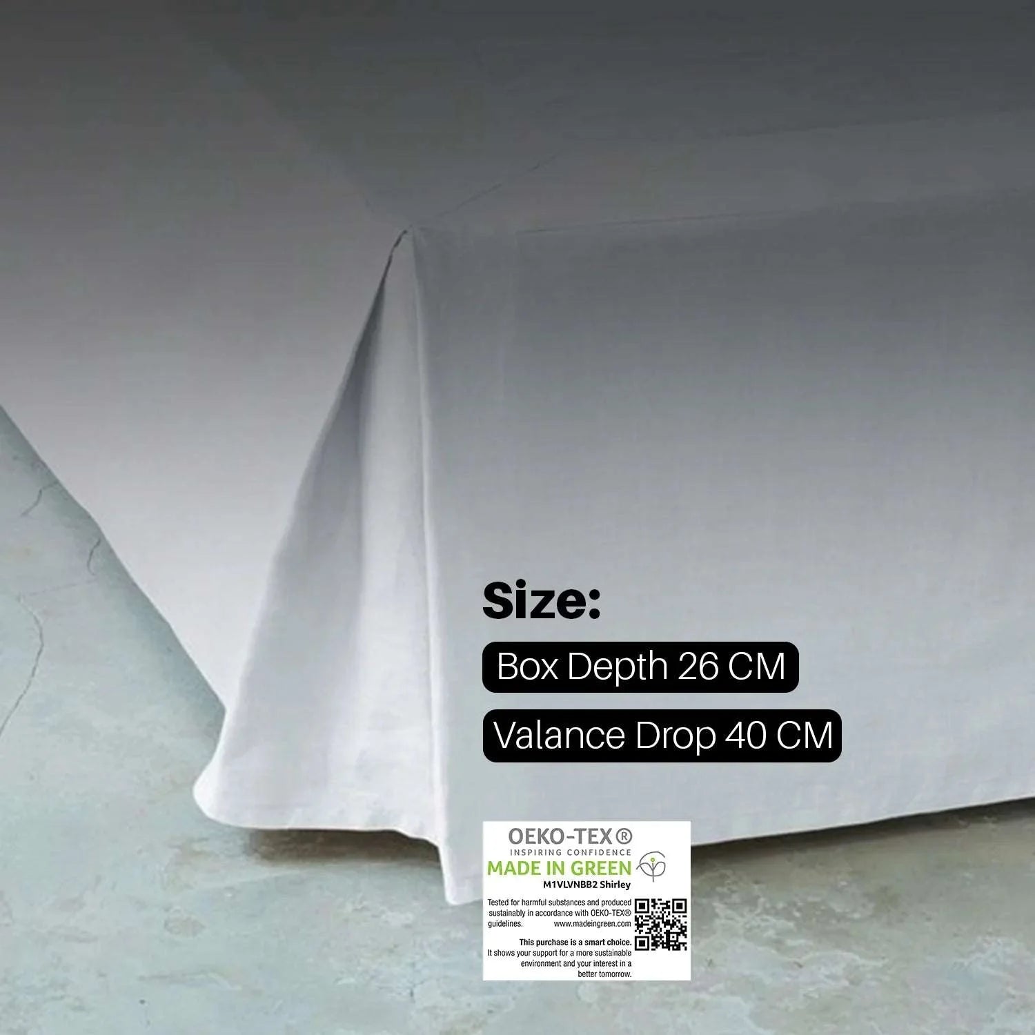 extra deep fitted valance sheet 26cm box depth