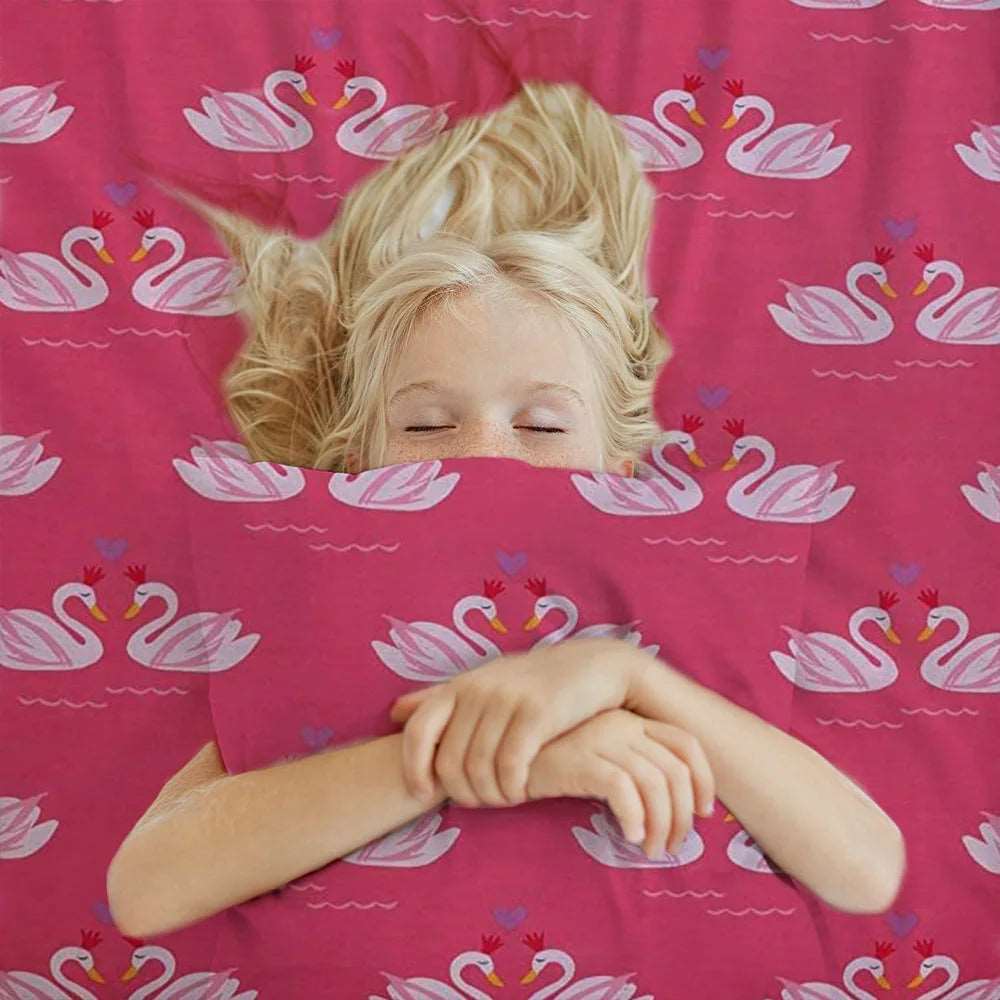 single bedsheet cotton swan print