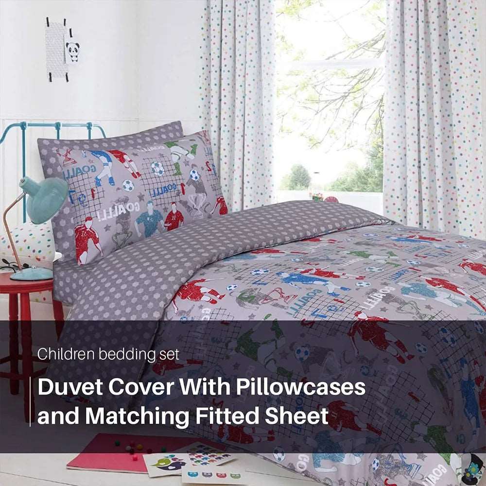 Bedding Set with Bedsheet - Football Print