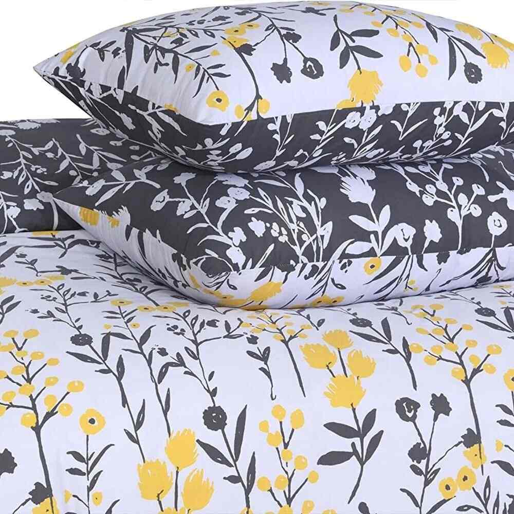 high thread count silver cotton bedding set