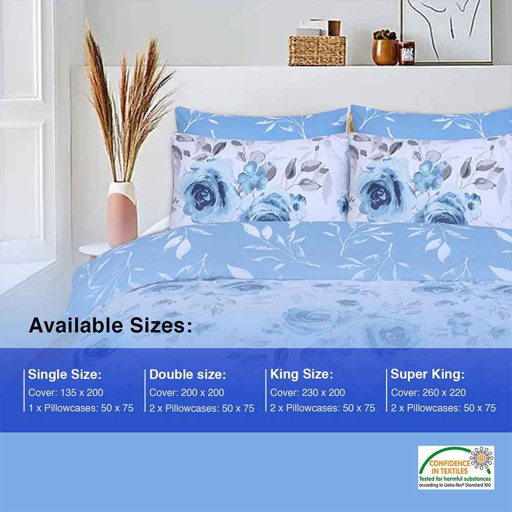 hypoallergenic cotton bedding with floral print