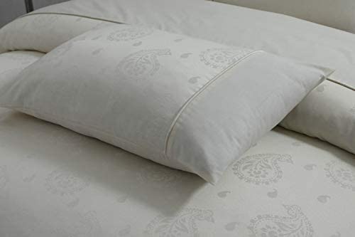 Super King Jacquard Duvet Cover Set with 2 Pillowcases | Paisley Cream MODAWAVE