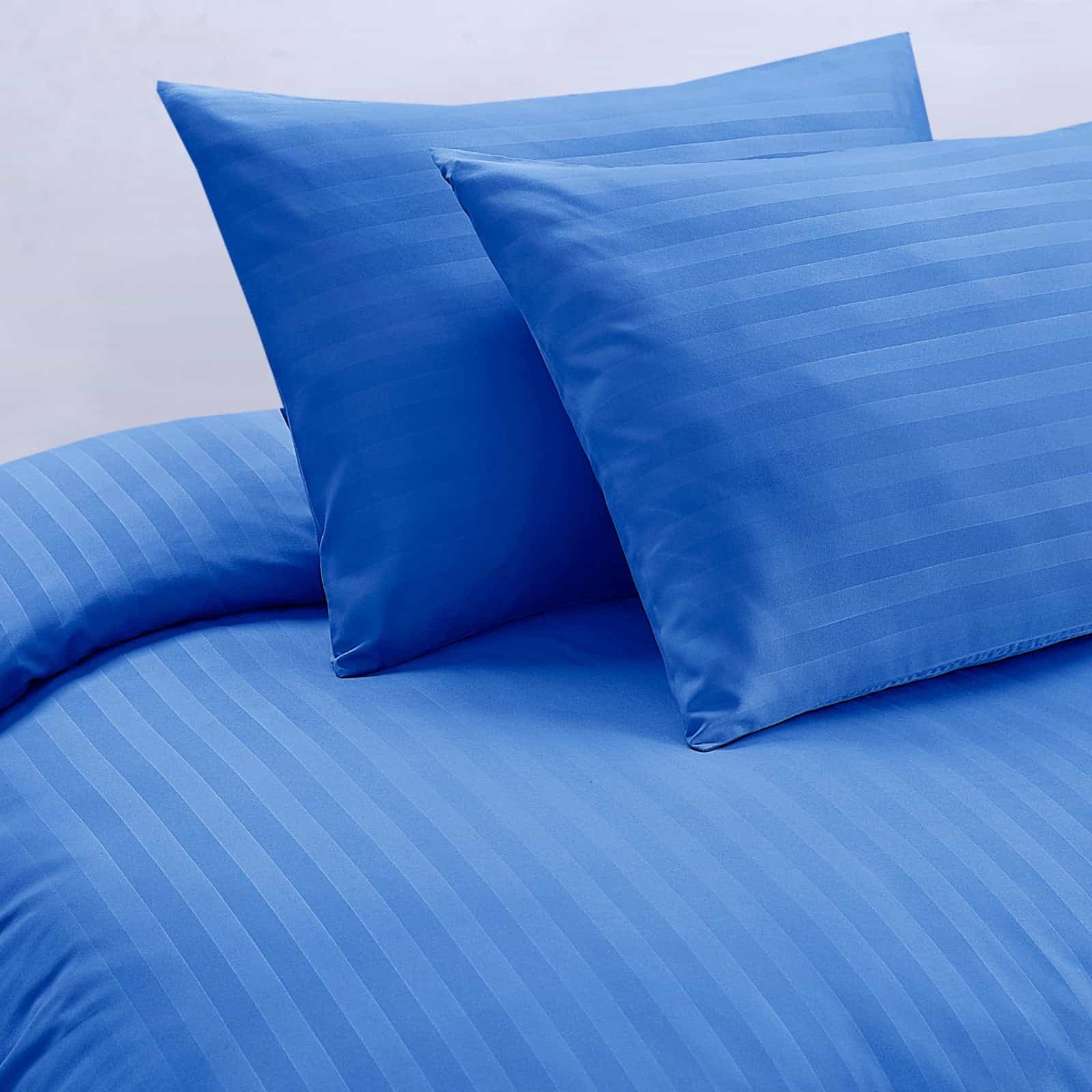 luxury cotton bedding set with stripes blue