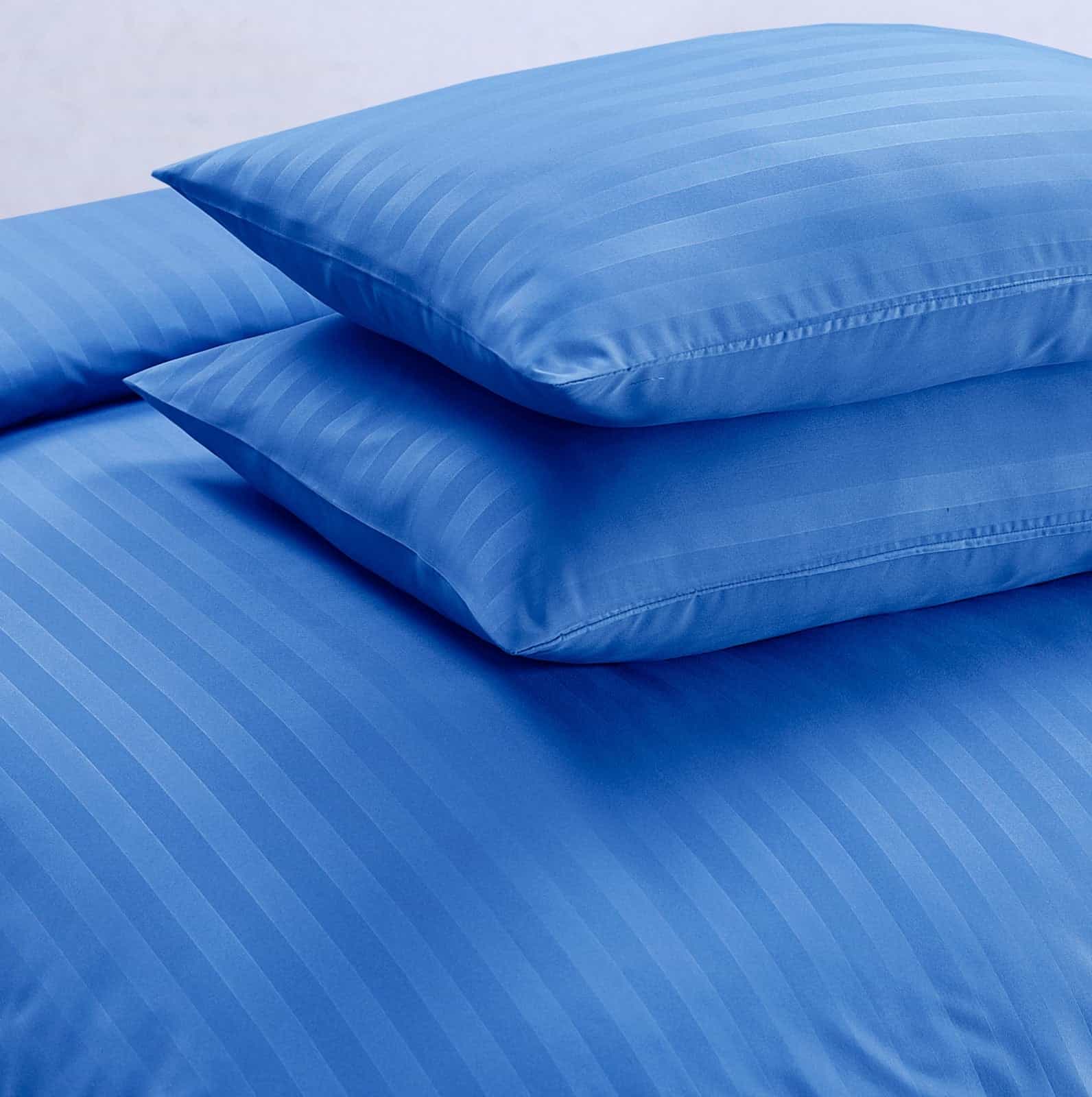 mid blue quilt cover set with pillowcases