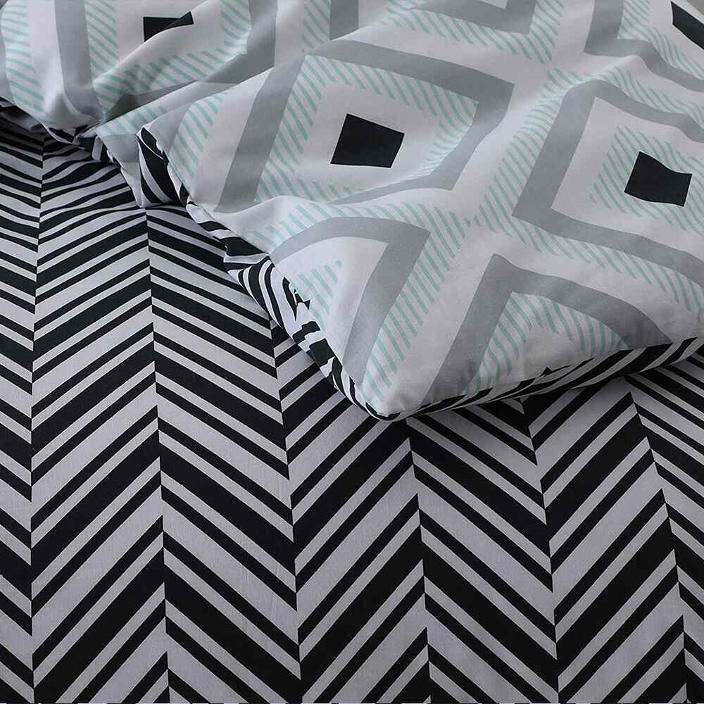 modern geo print reversible duvet cover set UK