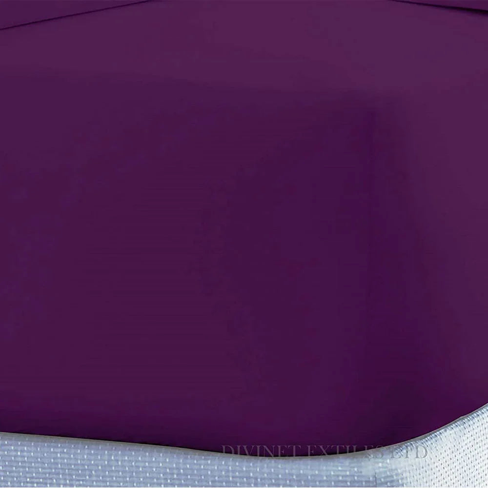 Rich Purple Percale Flat Sheets