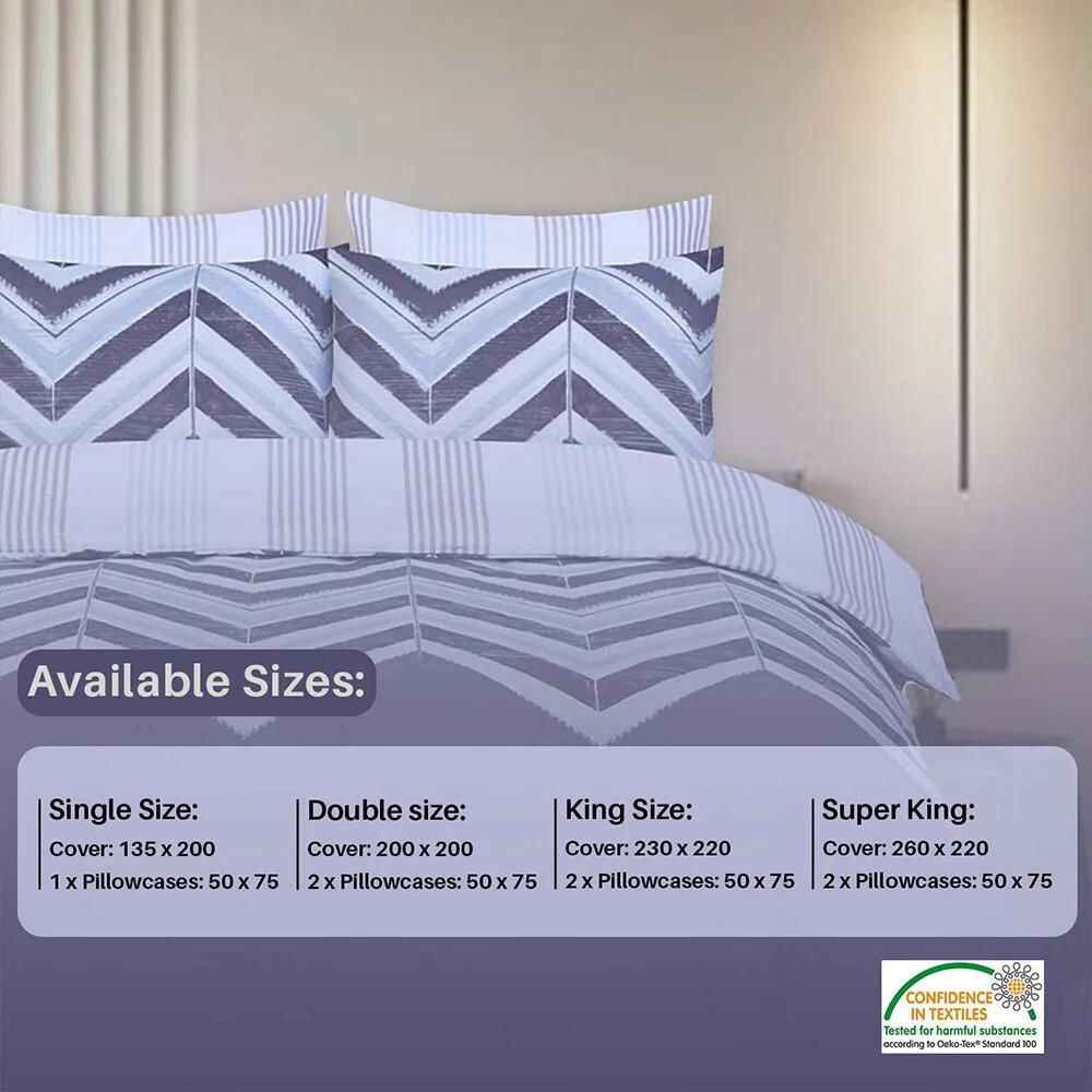 purple and white duvet cover set