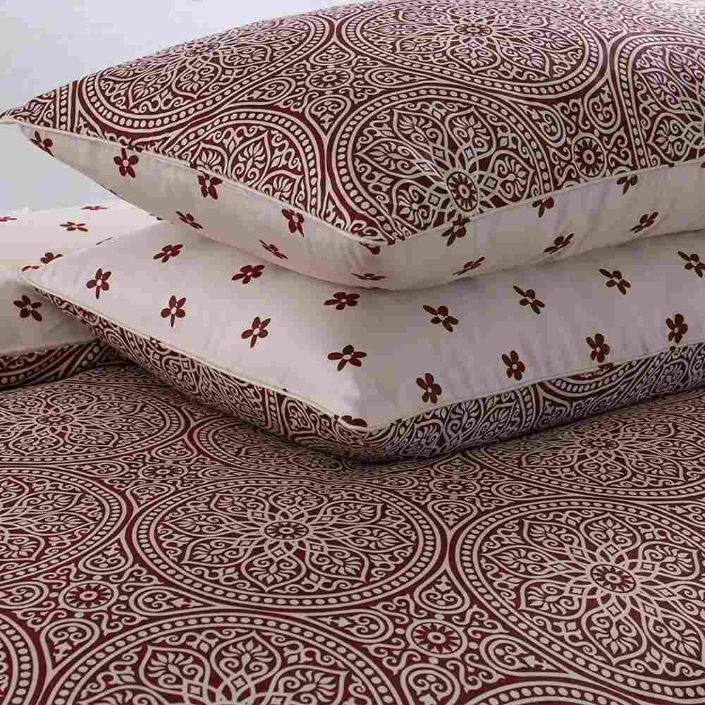 red duvet cover double Pillow