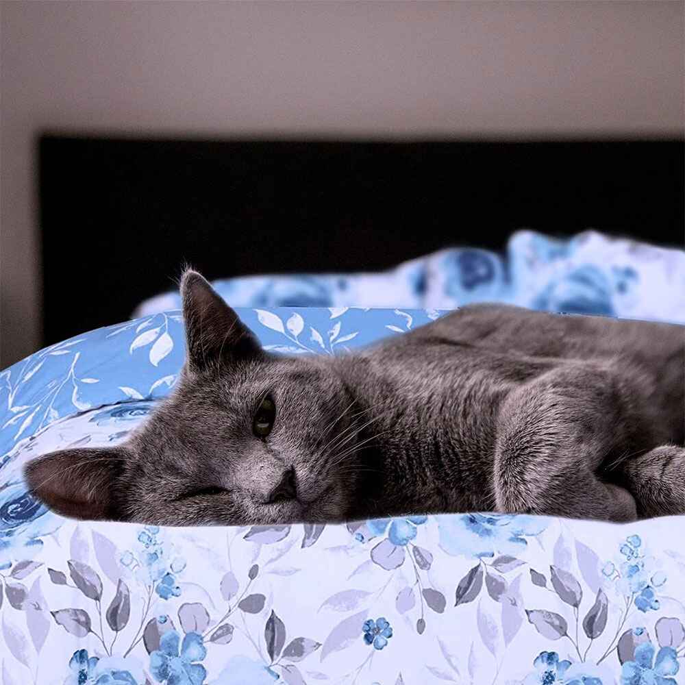 soft cotton rose print bedding set