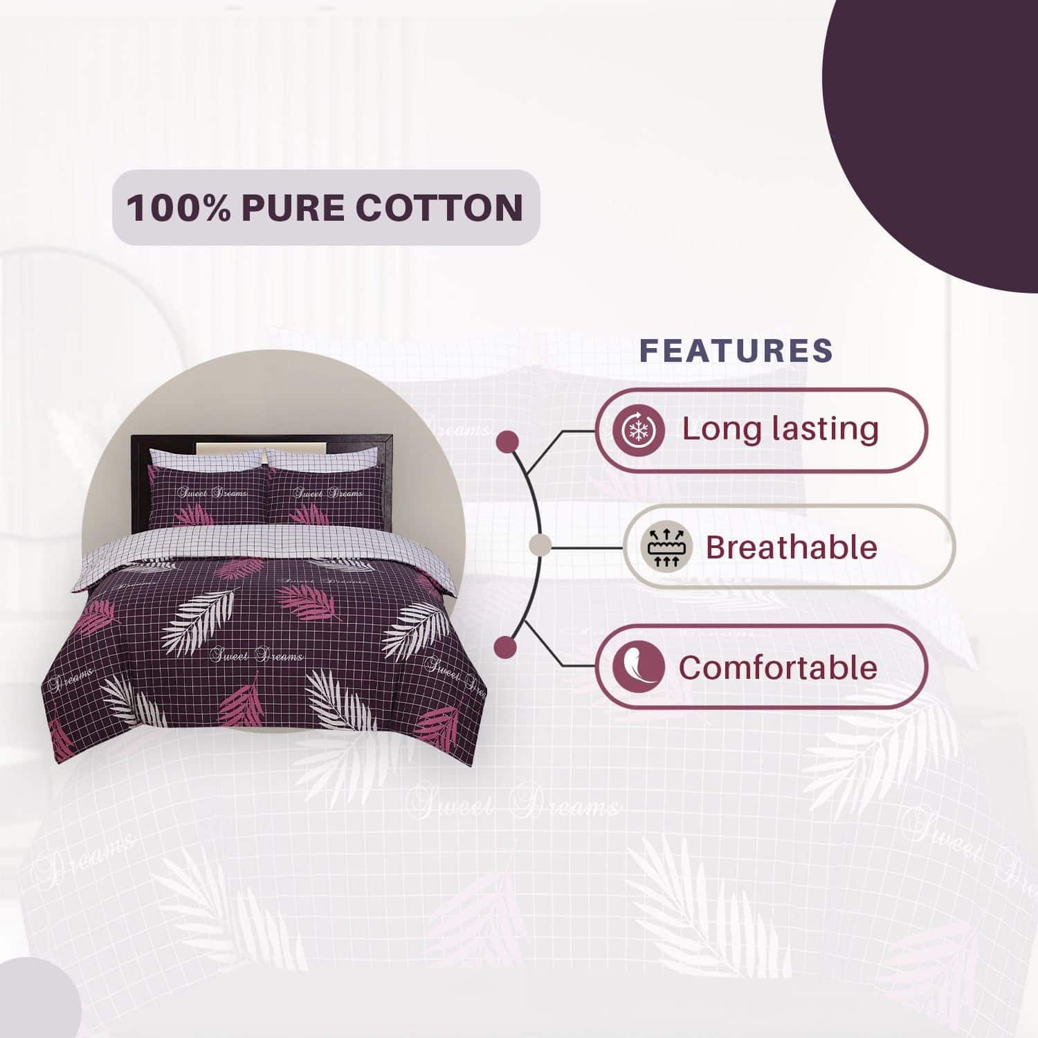 soft pure cotton reversible quilt cover bedding
